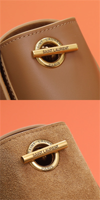 Y.S.L REVERSIBLE KATE MEDIUM Gold Tone Metal Brown Color