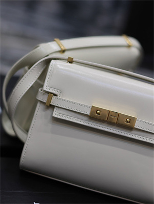 Y.S.L MANHATTAN MINI Crossbody Bag In BOX Saint Laurent White Color