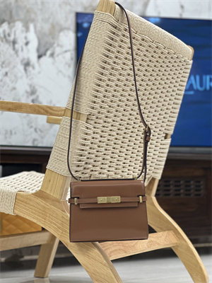 Y.S.L MANHATTAN MINI Crossbody Bag In BOX Saint Laurent Brown Color