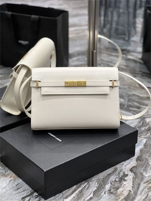 Y.S.L MANHATTAN Shoulder Bag In BOX Saint Laurent White Color