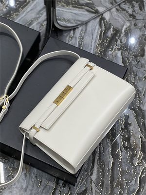 Y.S.L MANHATTAN Shoulder Bag In BOX Saint Laurent White Color