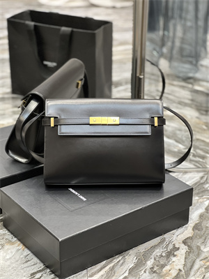 Y.S.L MANHATTAN Shoulder Bag In BOX Saint Laurent Black Color