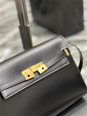 Y.S.L MANHATTAN Shoulder Bag In BOX Saint Laurent Black Color