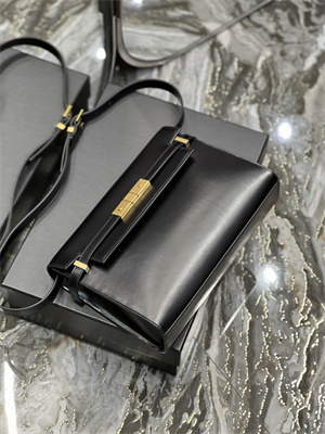 Y.S.L MANHATTAN Shoulder Bag In BOX Saint Laurent Black Color