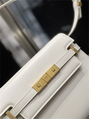 Y.S.L MANHATTAN SMALL Shoulder Bag In BOX Saint Laurent White Color
