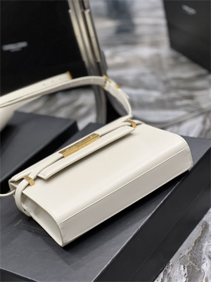 Y.S.L MANHATTAN SMALL Shoulder Bag In BOX Saint Laurent White Color