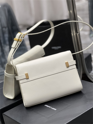 Y.S.L MANHATTAN SMALL Shoulder Bag In BOX Saint Laurent White Color