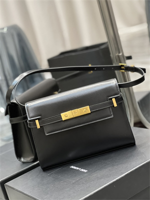 Y.S.L MANHATTAN SMALL Shoulder Bag In BOX Saint Laurent Black Color