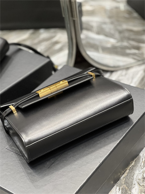 Y.S.L MANHATTAN SMALL Shoulder Bag In BOX Saint Laurent Black Color