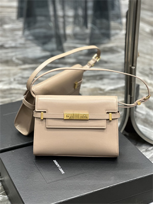 Y.S.L MANHATTAN SMALL Shoulder Bag In BOX Saint Laurent Nude Pink Color