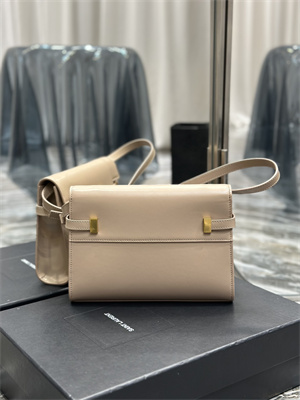Y.S.L MANHATTAN SMALL Shoulder Bag In BOX Saint Laurent Nude Pink Color