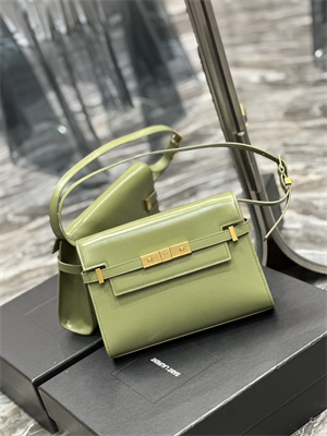 Y.S.L MANHATTAN SMALL Shoulder Bag In BOX Saint Laurent Lt Green Color