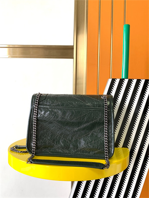 Y.S.L NIKI BABY In Vintage Leather Dk Green Color