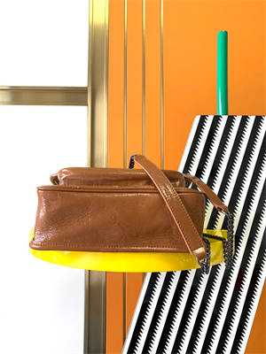 Y.S.L NIKI BABY In Vintage Leather Brown Color