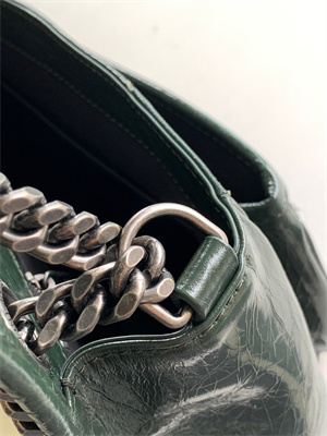 Y.S.L NIKI MEDIUM In Vintage Leather Dk Green Color