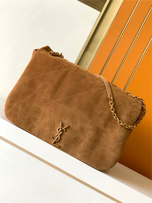 Y.S.L Large JAMIE 4.3 BAG IN SUEDE Brown Color Gold Tone Metal