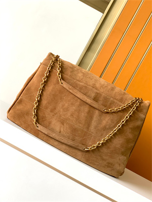 Y.S.L Large JAMIE 4.3 BAG IN SUEDE Brown Color Gold Tone Metal