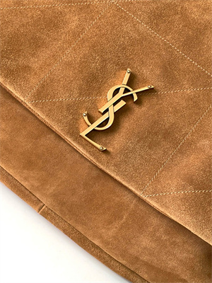 Y.S.L Large JAMIE 4.3 BAG IN SUEDE Brown Color Gold Tone Metal