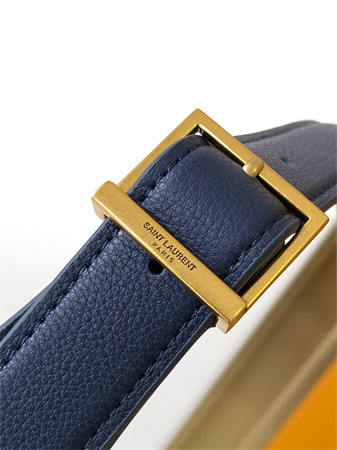 Y.S.L LE 5 A 7 Supple SMALL HOBO BAG In Navy Leather