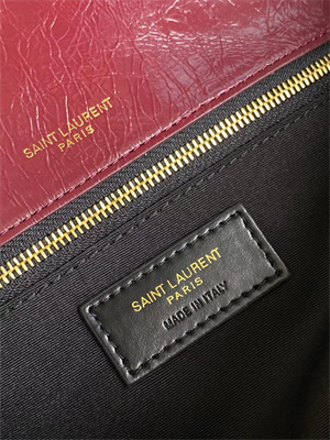 Y.S.L NIKI MEDIUM In Vintage Leather Burgundy Color