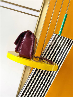 Y.S.L NIKI BABY In Vintage Leather Burgundy Color