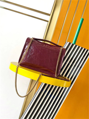 Y.S.L NIKI BABY In Vintage Leather Burgundy Color