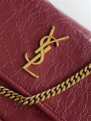 Y.S.L NIKI BABY In Vintage Leather Burgundy Color