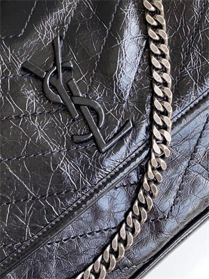Y.S.L NIKI MEDIUM In Vintage Leather Black Color