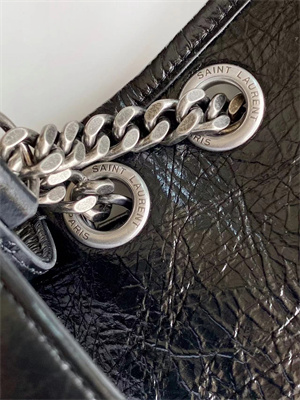 Y.S.L NIKI MEDIUM In Vintage Leather Black Color