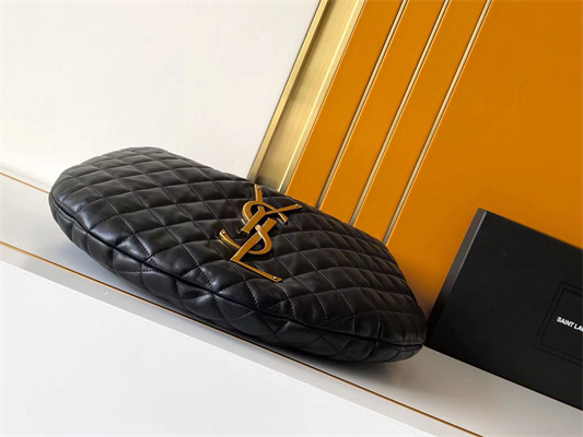 YSL ICARE HOBO In Quilted Nappa Lambskin Black