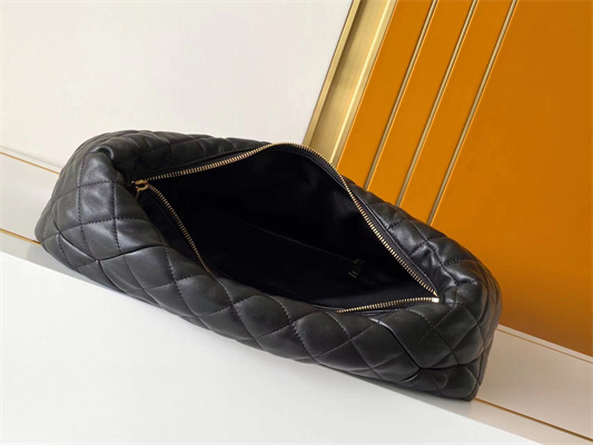 YSL ICARE HOBO In Quilted Nappa Lambskin Black