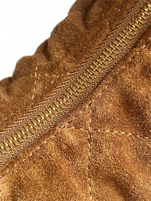 YSL ICARINO In Quilted Suede Cognac