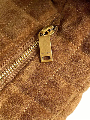 YSL ICARE HOBO In Quilted Suede Cognac