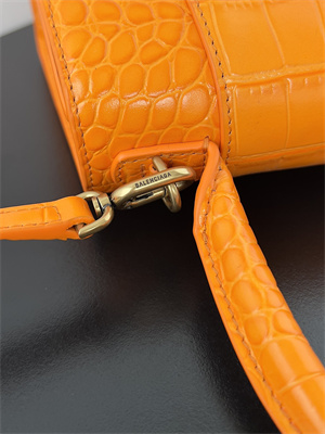 Women’s Hourglass Small Handbag Crocodile Embossed In Orange