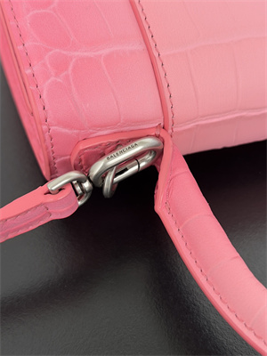 Women’s Hourglass XS Handbag Crocodile Embossed In Gradient Pink-Silver