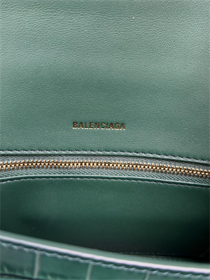 Women’s Hourglass XS Handbag Crocodile Embossed In Dk Green-Gold