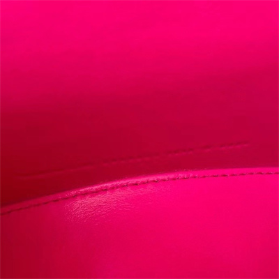 Women’s Hourglass XS Handbag Shiny Box Calfskin In Fuchsia-Silver