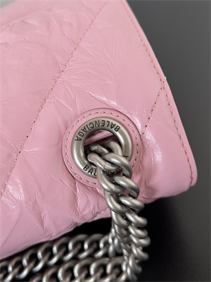 Women’s CRUSH Small Chain Bag Quilted In Pink Crushed Calfskin