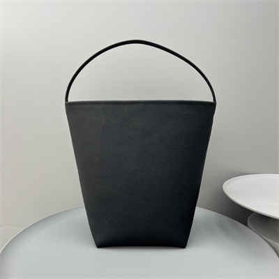 The Row Park N/S Large Tote Bag Grained Calfskin Black Color