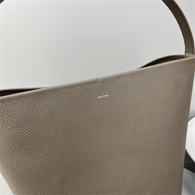 The Row Park N/S Large Tote Bag Grained Calfskin Taupe Color