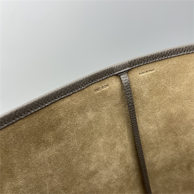 The Row Park N/S Large Tote Bag Grained Calfskin Taupe Color