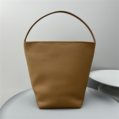 The Row Park N/S Large Tote Bag Grained Calfskin Brown Color