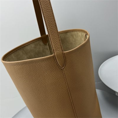 The Row Park N/S Large Tote Bag Grained Calfskin Brown Color