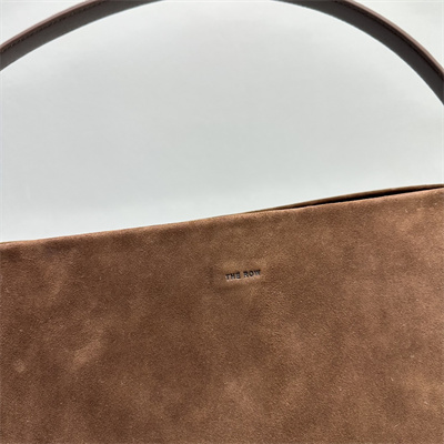 The Row Park N/S Large Tote Bag Dk Brown Suede