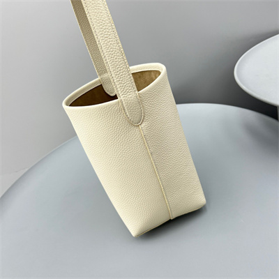 The Row Park N/S Small Tote Bag Grained Calfskin White Color