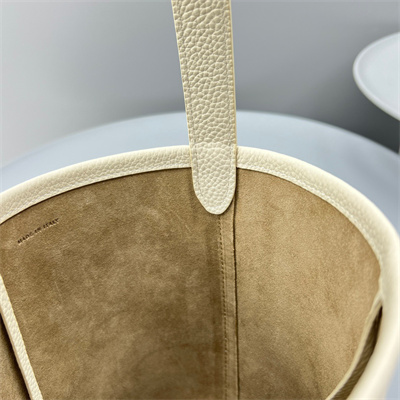 The Row Park N/S Small Tote Bag Grained Calfskin White Color