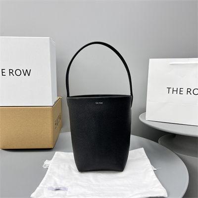 The Row Park N/S Small Tote Bag Grained Calfskin Black Color
