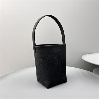 The Row Park N/S Small Tote Bag Grained Calfskin Black Color