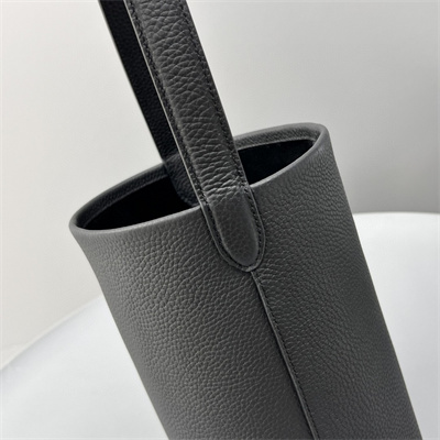 The Row Park N/S Small Tote Bag Grained Calfskin Black Color