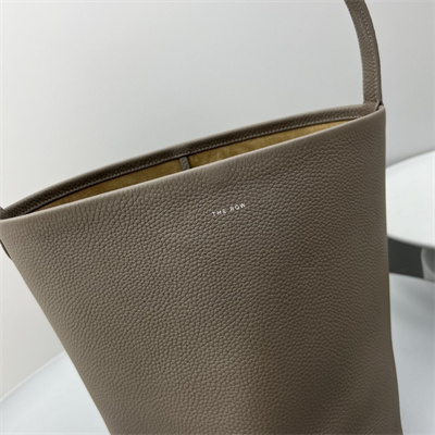 The Row Park N/S Medium Tote Bag Grained Calfskin Taupe color